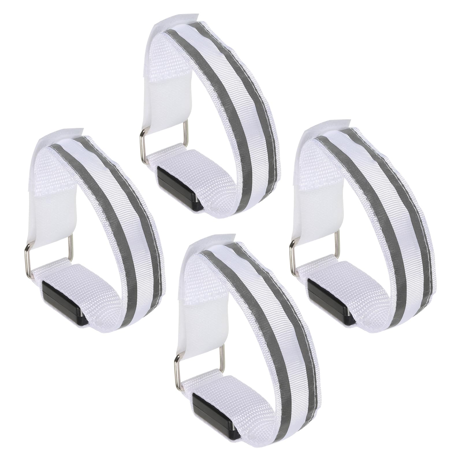 PATIKIL LED Wristband, 4 Pack Light Up Bracelets LED Armbands Glow in the Dark Safety Wrist Band for Parties, Concerts, Festivals, Night Run, White