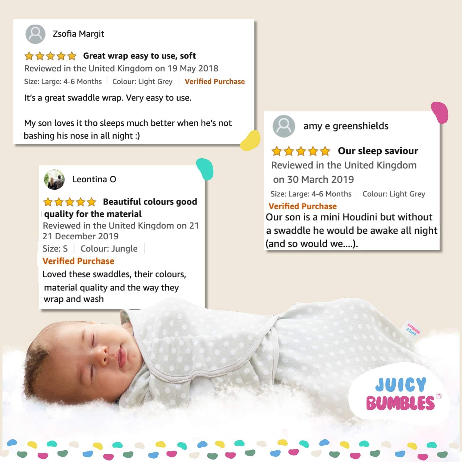 juicy bumbles swaddle