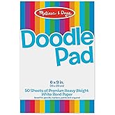 Melissa & Doug Doodle Pad (6 x 9 inches) with 50 Sheets of White Bond Paper