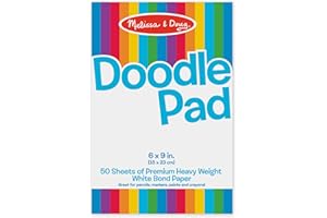 Melissa & Doug Doodle Pad (6 x 9 inches) with 50 Sheets of White Bond Paper