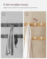 VASAGLE Coat Rack with Shoe Storage Bench 4-in-1 Oak Cream HSR40W view 5