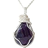 Women's and Men's Birthstone Crystal Necklace Silver Plated-24 Inch Chain