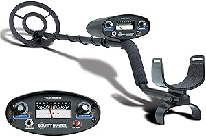 Bounty Hunter TK4 Tracker IV Metal Detector – All-Terrain Gold, Silver, Coin & Relic Finder with 8" Waterproof Coil, 3 Detection Modes – for Adults & Kids – Made in USA