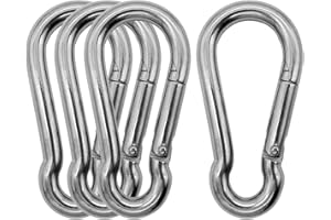 Outmate Marine Grade 316 Stainless Steel Carabiners Heavy Duty, Durable & Rust-Free Clips for Gym, Swing, Dog Leashes, Hammocks, Keychains, and More