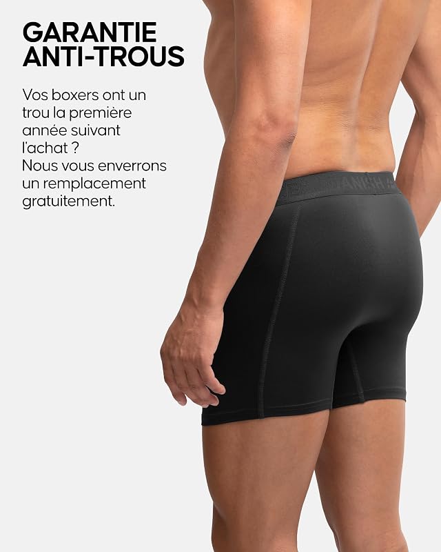Boxers de Running Hommes, Lot de 3, Noir, L