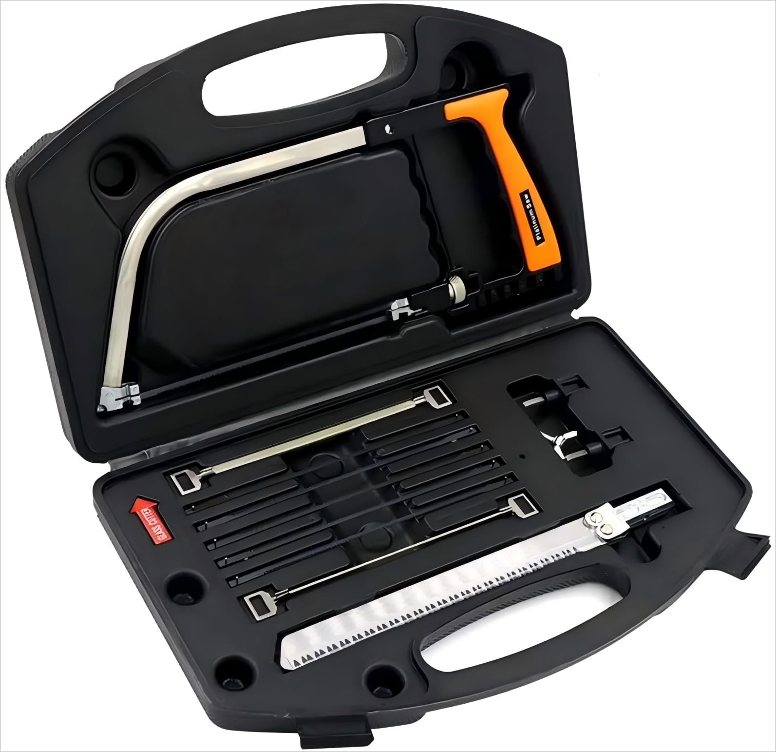 ZIMAIC Multifunction Hacksaw Set, 15 in 1, with 8 HSS Extra Steel Saw Blades,Junior Hacksaw,Mini Hack Saw for Cutting Wood, Metal,Plastic,PVC Pipe,Rubber,Tile, Ceramic