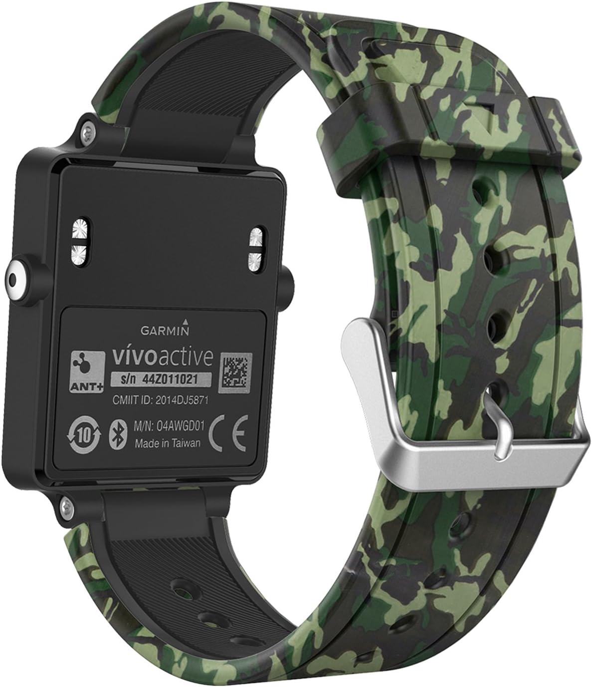 MoKo Correa de Reloj para Garmin Vivoactive, Pulseras Suaves de reemplazo de Bandas de Fitness de Silicona con Cierres metálicos - Camuflaje de la ...