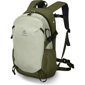 Haimont 15L Lightweight Hiking Daypack, Green | 1.19 lb Carry, Hydration Sleeve, Trekking Pole Loops, Breathable Back Panel,