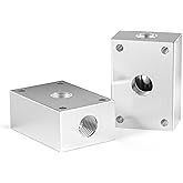 TAILONZ PNEUMATIC 1/4 Inch Push-in connection shunt Push to Connect Fittings Manifold Block Assembly Pneumatic Fittings (Pack of 2)