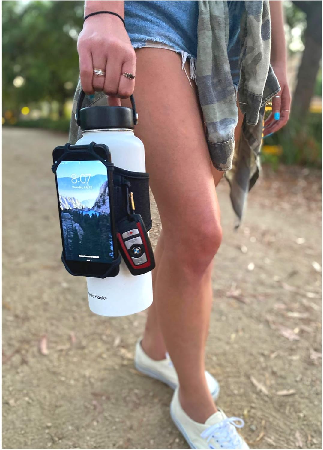 Gym Water Bottle Pouch - Water Bottle Strap 18-40oz gym bottles, Water Bottle Holder for Walking, Sport Water Bottle Sleeve FITWALLET Running phone holder, Cell Phone Card Holder Water Bottle Carrier : Sports & Outdoors