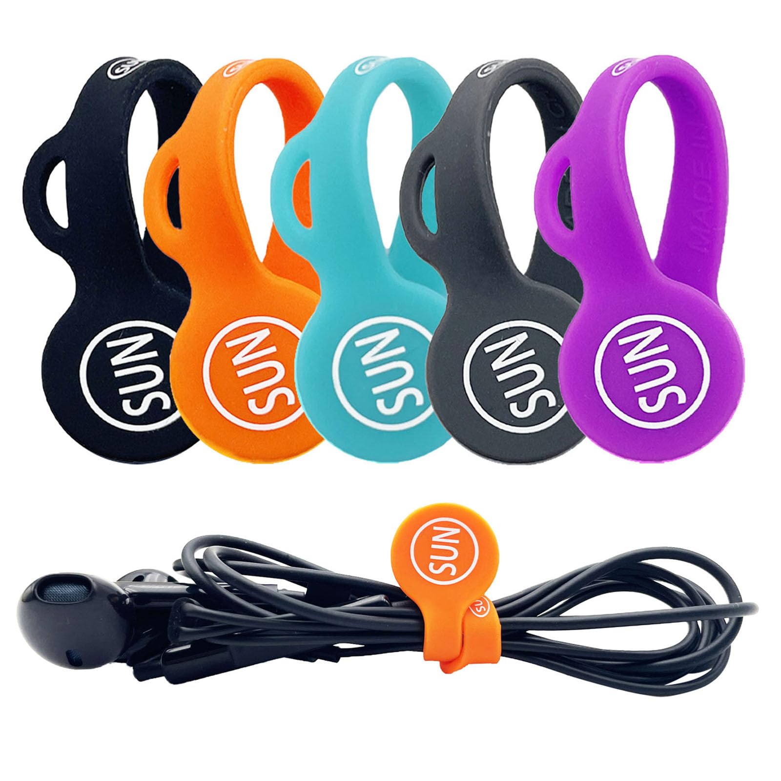 Cable Clips Magnetic Cable Organisers 6 Pack Headphone Earbuds Cord Winder Manager Keeper Bookmark Whiteboard Noticeboard Fridge Magnets USB Cable Ties Straps Wire Holder Home Office School