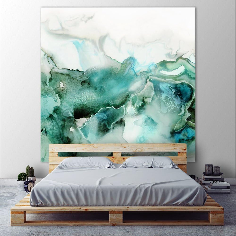 Giant Art PIPG-313K4 Mint Bubbles I Huge Contemporary Abstract Giclee Canvas Print, 84 x 84