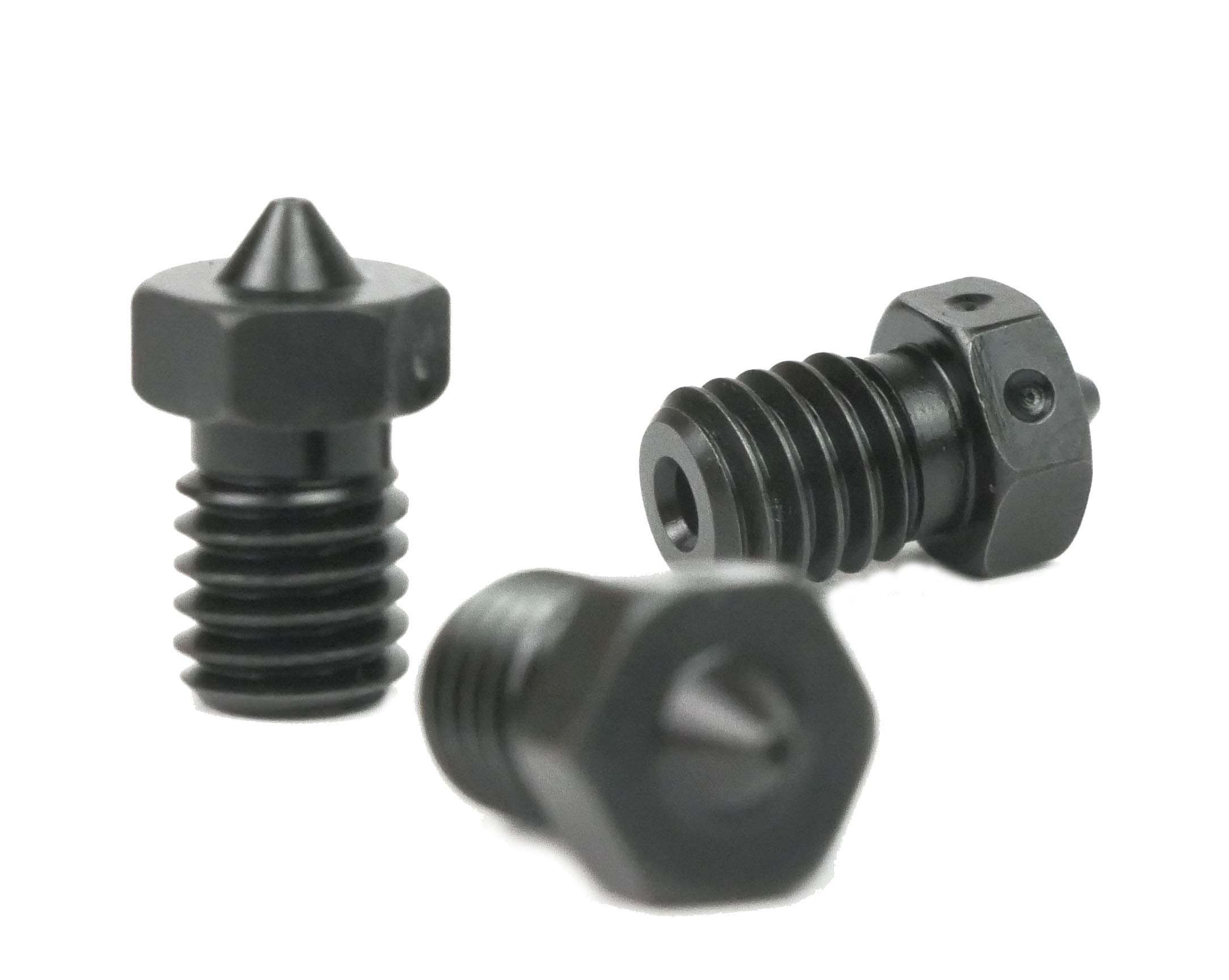 E3D Hardened Steel Nozzle 0.6mm Triple Packs for V6 HotEnd 3D Printer High-Temp & Abrasive Filament Ready - Compatible with Prusa MK2, Prusa MK3, Prusa MK3S
