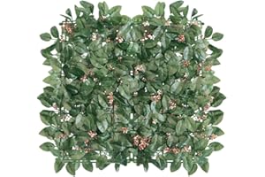 Goasis Lawn Artificial Hedge Fence Panels Topiary Hedge Boxwood Plant Privacy Screen Outdoor Indoor Use Garden Fence Backyard Home Decor Greenery Walls, 4 Rolls