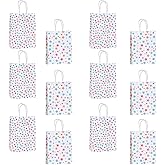 RPOLLWSUN 12pcs Party Gift Bags Small Candy Gift Bags With Hand 8.27 * 5.91 * 3.15inch for Baby Shower Birthday Wedding Party Anniversaries