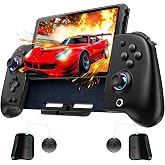 GMBACK Switch Controller &ndash; Hall Effect Joysticks &amp; 4 Looping Macro Buttons | for Nintendo Switch 1/OLED, One-Piece Handheld Joypad Grip Switch Controller with 6-Axis Gyro, Vibration, Turbo, 1000mAh