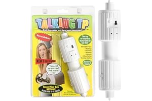 GAGSTER Talking Toilet Paper Spindle - Playful Prank Practical Jokes, Christmas Gag Gift with Customizable Messages, Fits All Holders, Record, Replay & Surprise, Easy 9-Second Recording Toilet Paper Spindle