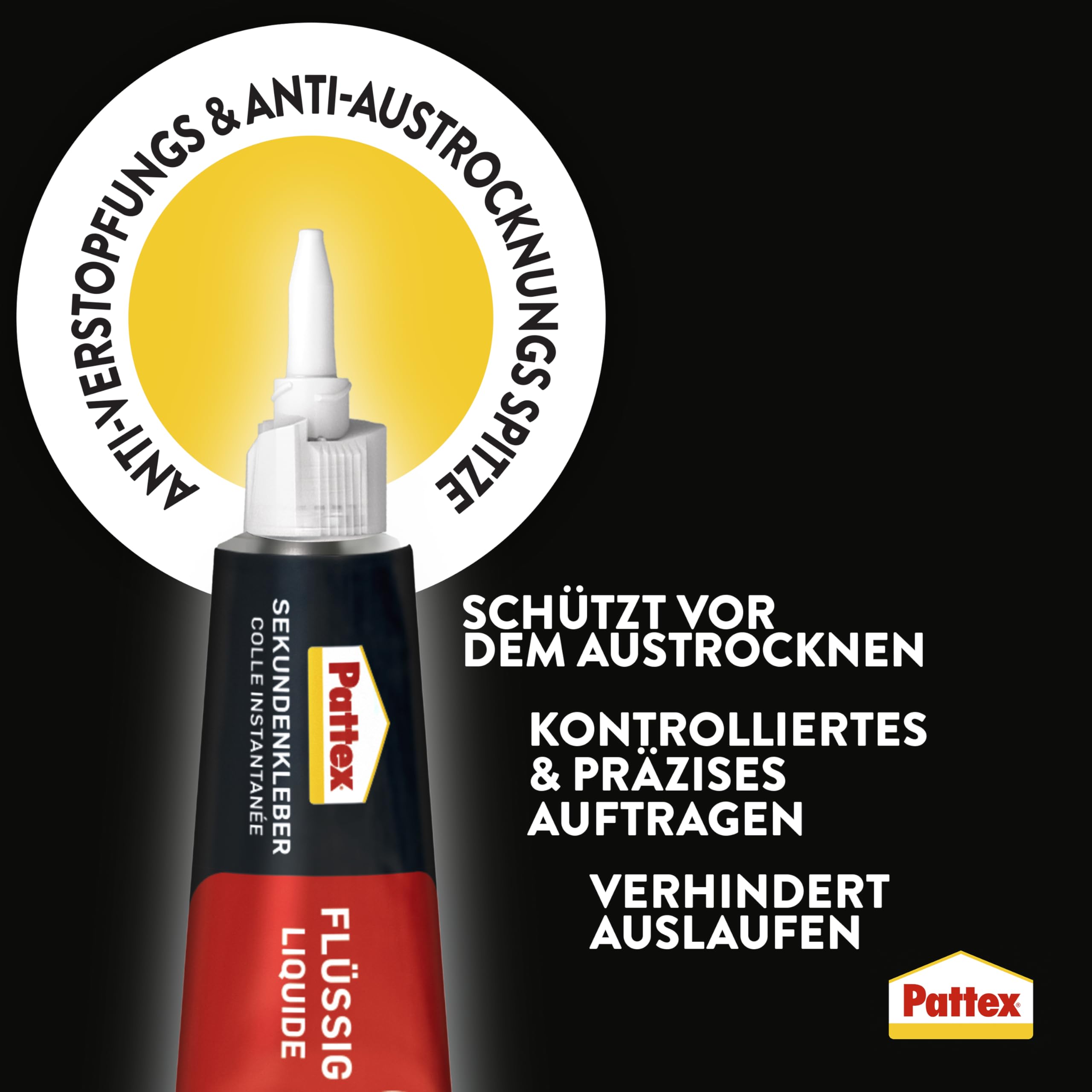 Pattex Sekundenkleber Flüssig, spülmaschinenfester Superkleber für viele Sofortreparaturen, schnelltrocknender farbloser Flüssigkleber, 1 x 10g 4