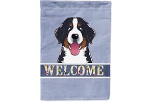 Caroline's Treasures BB1423GF Bernese Mountain Dog Welcome Flag Garden Size, Small, Multicolor
