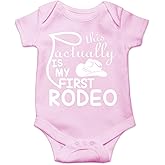AW Fashions This Is Actually My First Rodeo Baby Bodysuit Adorable Newborn Girl Boy Clothes Newborn Romper