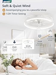 LEDIARY Ceiling Fans with Lights and