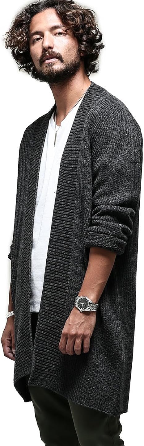 Amazon Co Jp ナノ ユニバース Nano Universe ホールガーメントロングカーデ Xl チャコール Nano Universe 服 ファッション小物