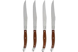 French Home Laguiole Steak Knives, Set of 4 (Wood Grain)