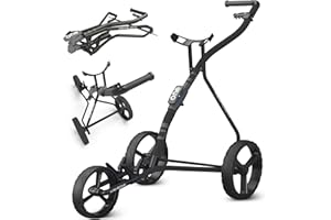 GOLF TROLLEY TGU Golf Carts 3 Wheel Push Cart | 1-Step Folding Aircraft Grade Frame, Clear Design Concept Lightweight & Easy Handling