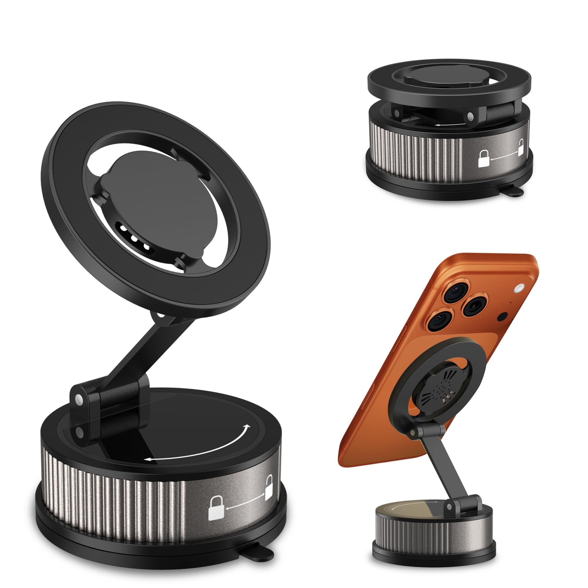 QJMSJZJFDC 2-in-1 Magnetic Car Phone Holder with Fragrance Diffuser [95LBS Strongest Suction] 360° Rotatable Universal Mobile Mount for MagSafe iPhone 17/16/15/14/13/12 & More