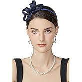 BABEYOND Fascinator Headband for Women - Tea Party Kentucky Bow Headband Derby Bridal Wedding Daily Headpiece with Hair Clip