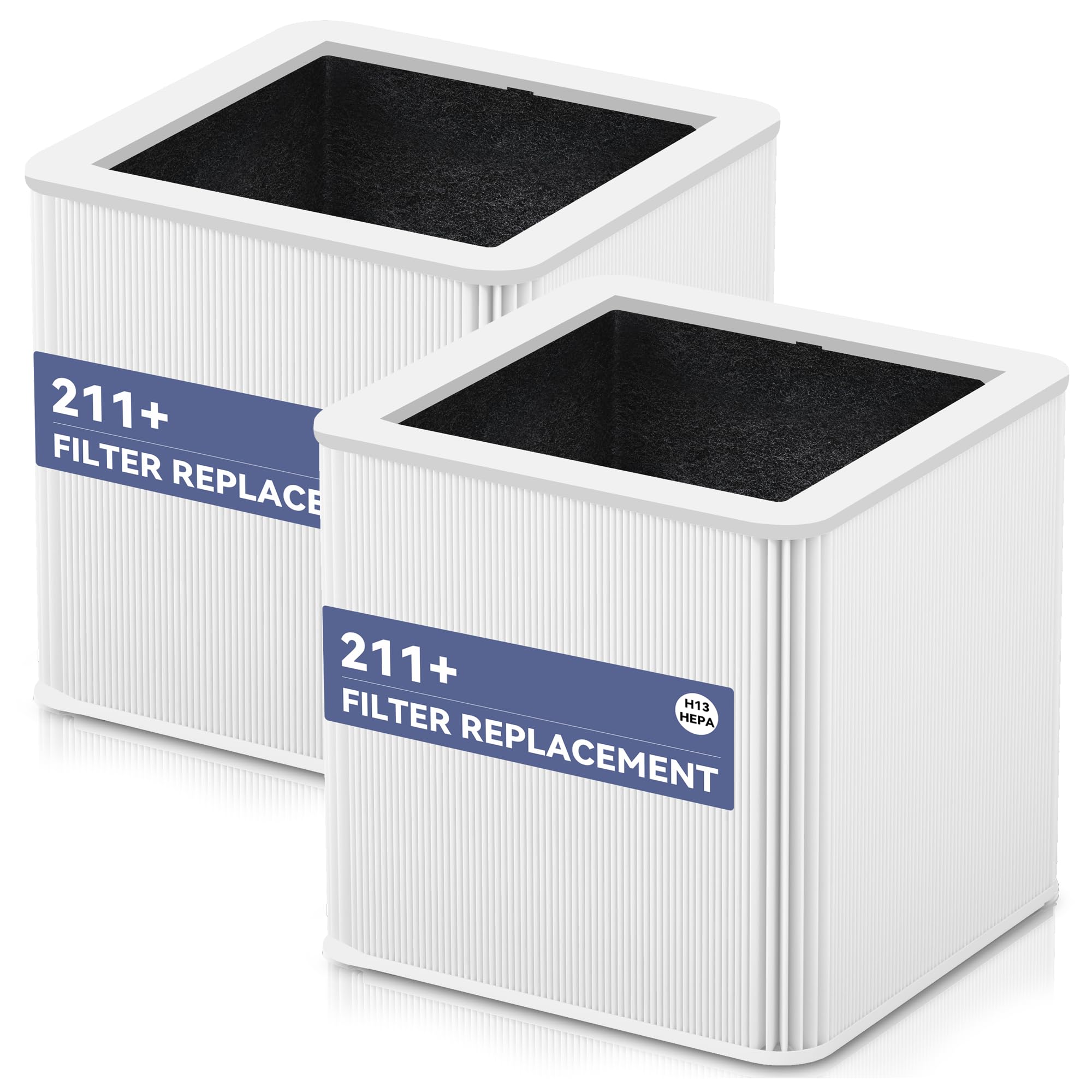 Photo 1 of ?2 Pack?211+ Replacement Filter Compatible with Blue Pure 211+ Air Purifier,2-in-1 H13 True Filter with Activated Carbon Filter(Non-Auto)