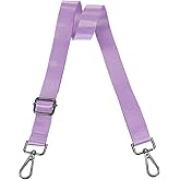 uxcell Wide Shoulder Strap, 2.5cm Adjustable Purse Strap Replacement Crossbody Strap for Shoulder Bag Handbag, Light Purple, Black Pull Core Buckle