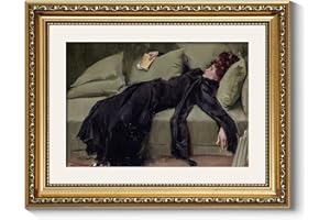 ARPEOTCY Vintage Gold Framed Wall Art, Classical Trendy Woman Gallery Paintings, Victorian Farmhouse Canvas Prints Home Decor, Wall Decor for Living Room Bathroom Bedroom, 11x14 inch