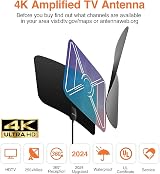 Amazqi TV Aerial Indoor 250+ Miles 4K Freeview with 5m Cable view 2