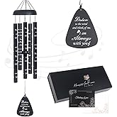 Sympathy Wind Chimes for Outside, Memorial Windchimes for Loss of Loved One Like in Memory of Mother Father Mom Dad, Bereavement Gifts Ideal for Funeral Condolence Remembrance, Outdoor Use