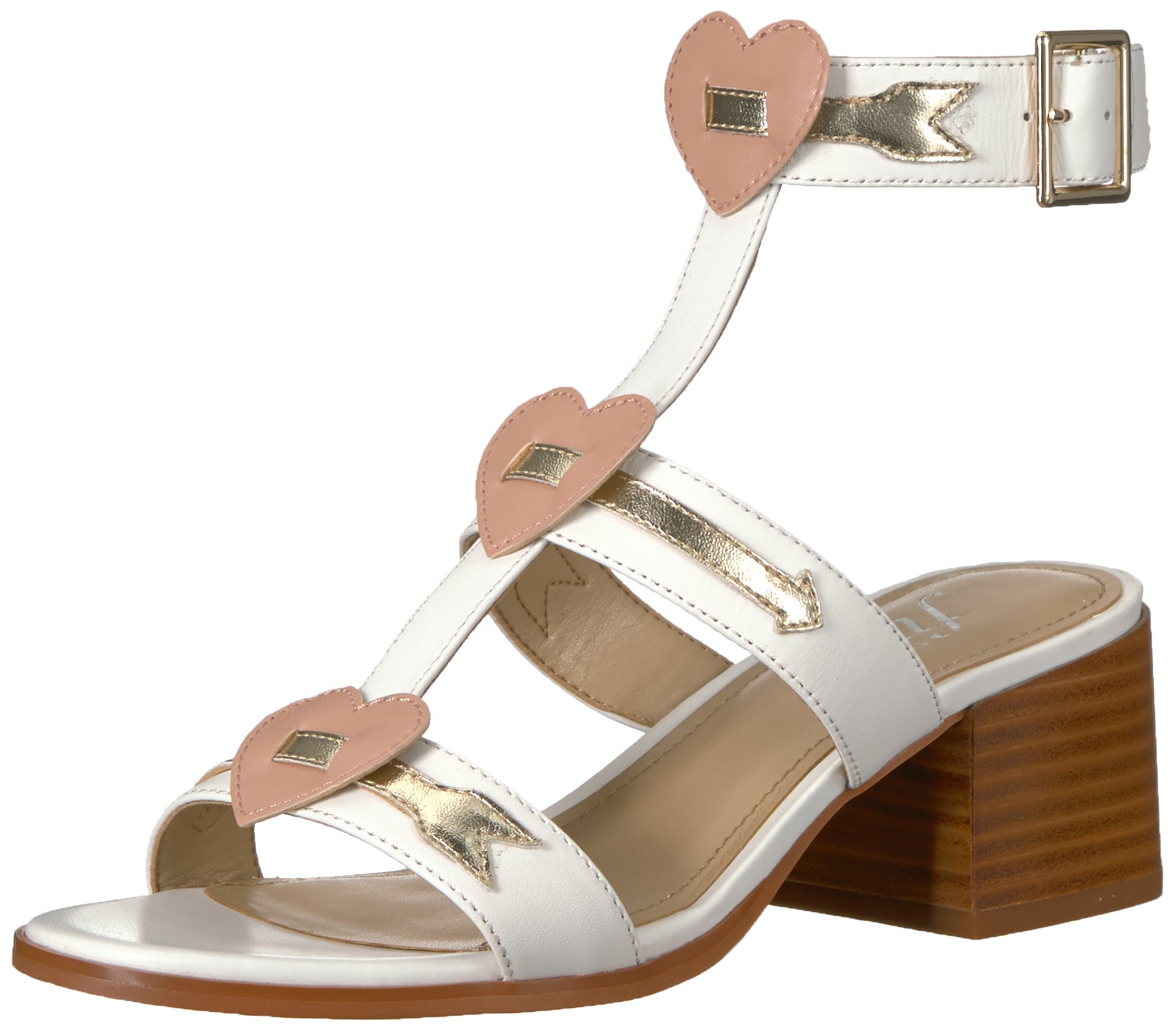 Amazon Brand - The Fix Women's Molli Triple Heart Block Heel Sandal