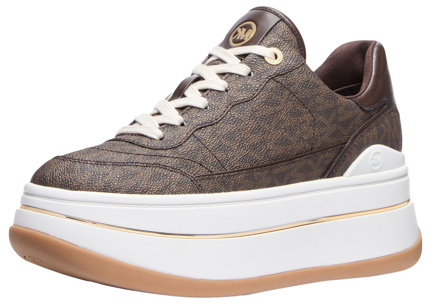Michael Kors Women’s Hayes Lace Up Sneaker, Brown, 6