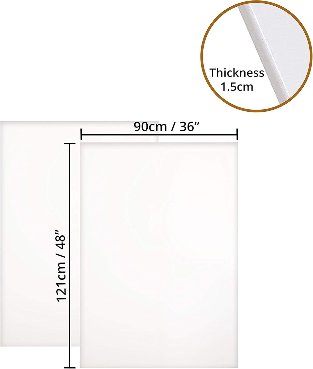 Kurtzy Blank Canvas  2 Pak  - 90 X 120 Cm - Extra Grote Voorgerekte Canvas Panelen Met Houten Wiggen Geschikt Voor Acryl En Olieverven Maar Ook Schetsen En Tekenen
