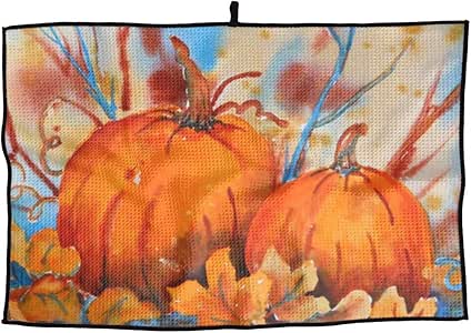 NVCBHk Toallas de Golf Acuarela de Calabazas Toalla de Limpieza de