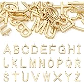 Beadthoven Full Letter Charms for Jewelry Making, Real 18K Golden Plated Brass A-Z Bubble Letter Pendants Dangle Beads Capital ABC Initial Charms for Jewelry Making DIY Necklace Keychain Craft