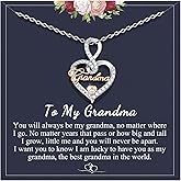 UPROMI Gifts for Mom/Grandma/Nana/Aunt, Infinity Love Heart Necklace for Women, Christmas Birthday Gifts