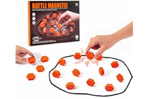 PADFUSE 20-Piece Magnetic Chess Game with Textured Stones & Rope | Strategic Standing Play for Kids & Adults | Family, Party, Travel & Camping Puzzle Strategy Games