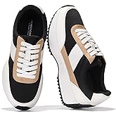 Project Cloud Womens Sneakers - Memory Foam Insole and Lightweight Spring Shoes - Non-Slip Lace Up Trendy Shoes - Fashion Sneakers for Women 2026 (Serena)