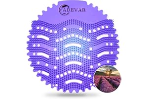 ADEVAR Urinal Screens Deodorizer,30 Packs Urinal Cakes | Urinal Mats | Urinal Pads Scented Anti Splash Bulk Scented Urinal Deodorizer For Toilet,Bathroom,Restaurants,Offices,Schools,Etc.(Purple Lavender)