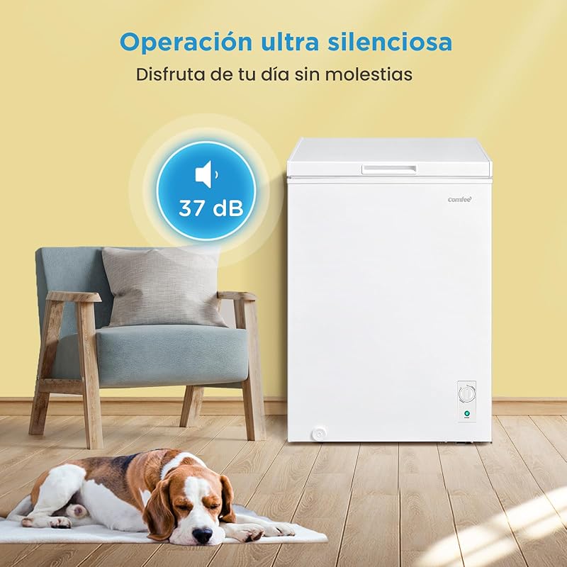 ' 143L Congelador Arcón Pequeño, Convertible en Refrigerador, Blanco