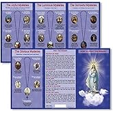 Hail Mary Our Father Prayers How to Pray the Rosary Tri Fold Instructions Pocket Holy Card