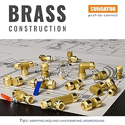 SUNGATOR 1/2 Inch Coupling, Push Pex Fittings 1/2