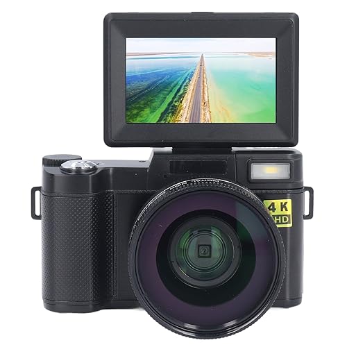 4K Digital Camera for Photography Autofocus 48MP Vlogging Camera for YouTube with 3'' 180°Flip Screen 4X Digital Zoom Video Compact Travel Camera with 32G SD Card,Flash,