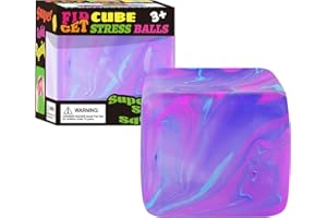 DREPHERE Fidget Toys Squishy Stress Cube, Stress Balls for Kids Adults Squishies Stress Relief, Ice Squishy Cube Sugar Balls, Sensory Toys for Kids with Autism, Fidgets for Classroom Prize Toys (Purple)