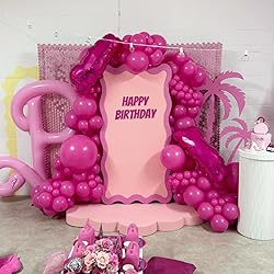 Awenztech Hot Pink Balloons 12 inch, Hot Pink Latex
